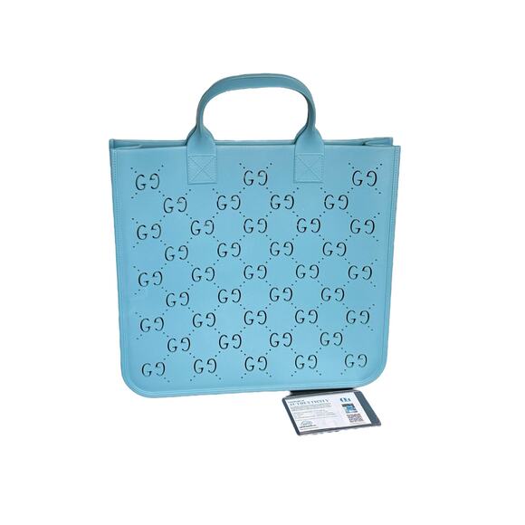 Gucci GG Supreme Rubber Tote in Blue - Picture 2 of 16
